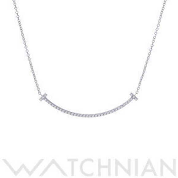 Tiffany Handbags - Tiffany Smile Necklace white gold diamonds